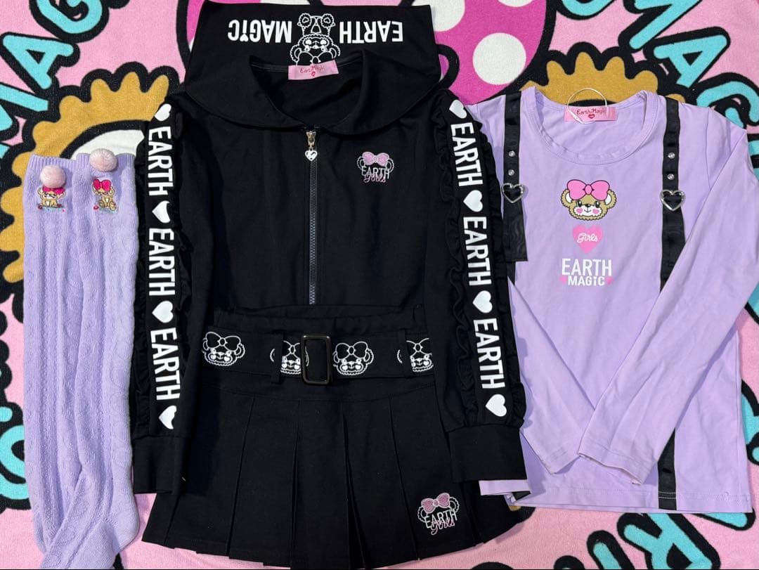 専用 アースマジック クマ耳Tシャツ・ビスチェ・スカパン ・ルーズ 130せんち