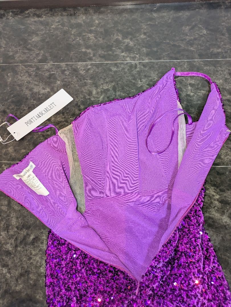 専用★ コンテストドレス マーメイド/パーティ/スパンコール 紫