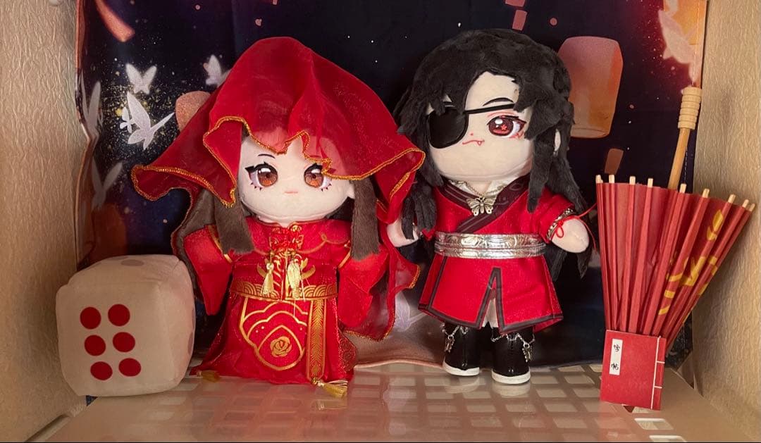 天官賜福 minidoll ぬい 謝憐 花城 三郎 ＋謝隣1