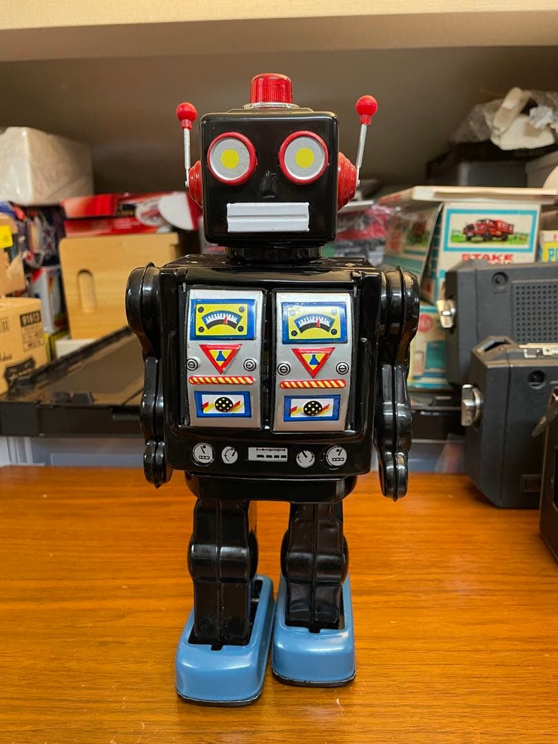 ブリキロボット　スペースウォークマン　ブラック