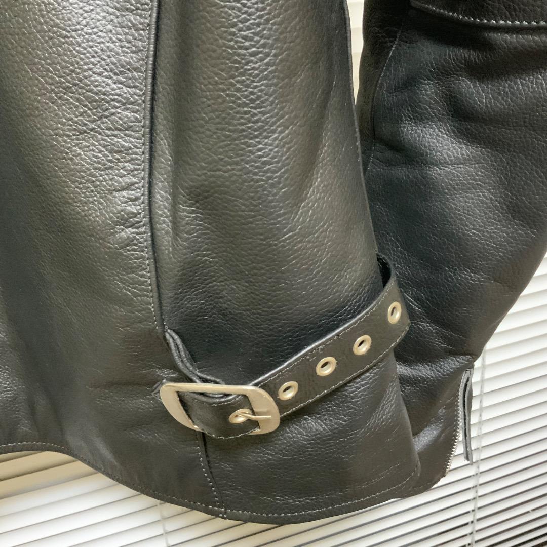 【XL】Freedom 本革レザーライダースジャケット