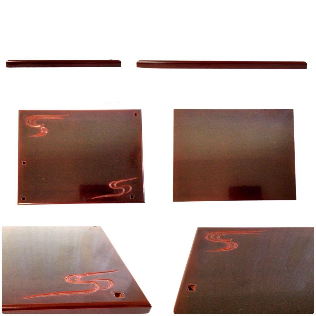 茶道具 山雪棚 溜塗 木製 組立式 塗師 久世宗春 供箱付 B940