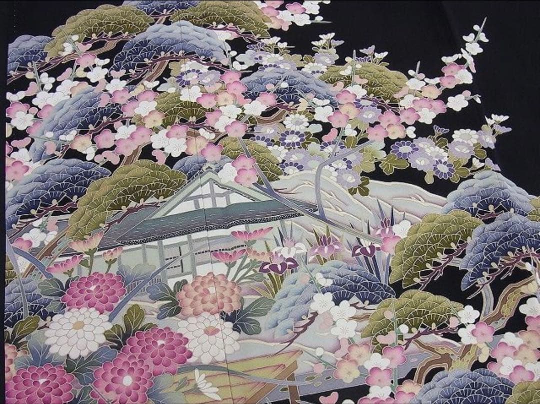 やっちゃん　本加賀友禅 作家物 黒留袖 袋帯 セット 鴛鴦 黒留袖セット