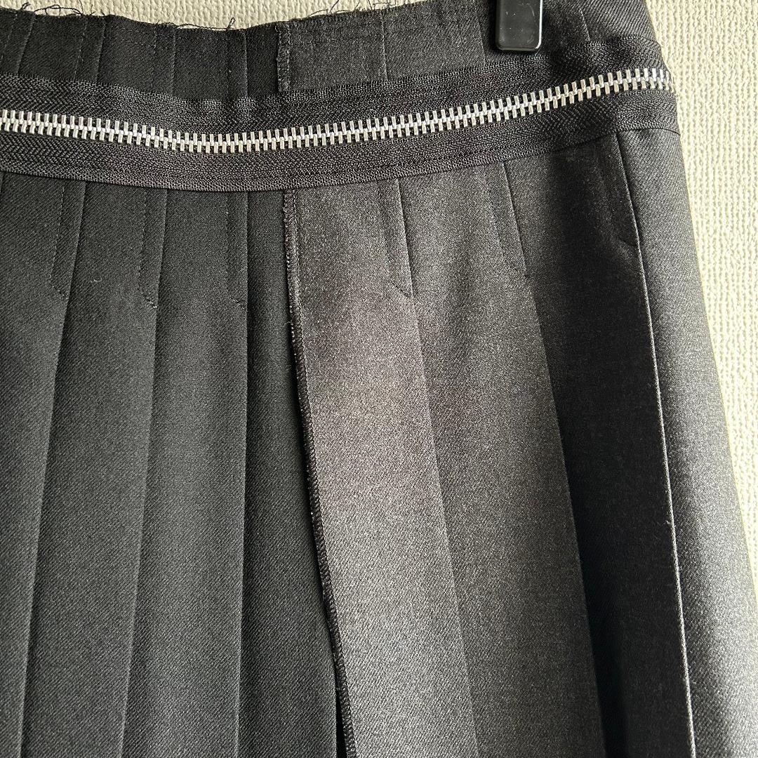 トリココムデギャルソン ウール 巻きプリーツスカート 膝丈　Sサイズ