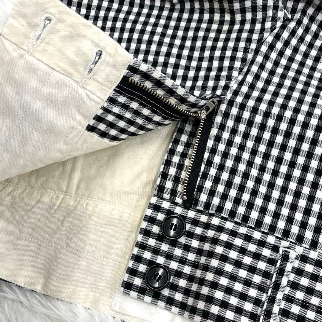 【美品】ガンリュウ・サルエルパンツ・ショートパンツ・ギンガムチェック・14SS