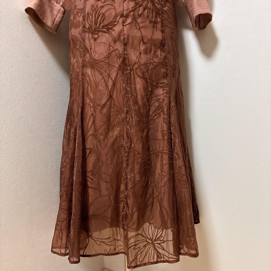 kanaカナ　nianaブラウン　ボウタイリボンボレロキャミワンピセットドレス