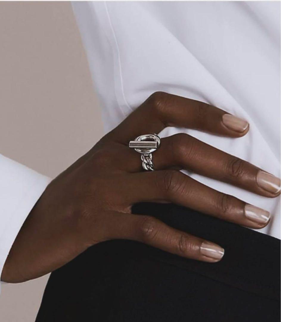 「最終値下げ」新品未使用エルメス リング クロワゼットGMシルバー 55号