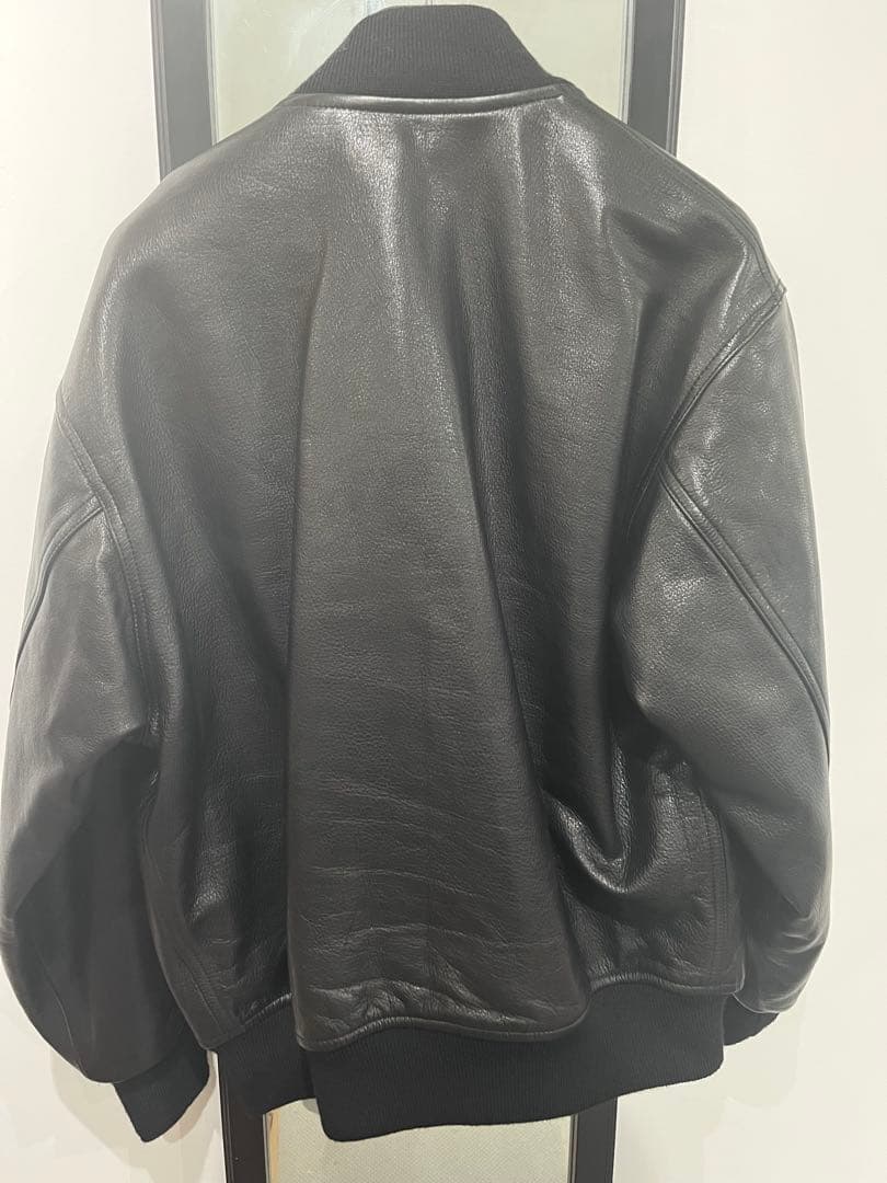 WACKO MARIA LEATHER VARSITY JACKET サイズS