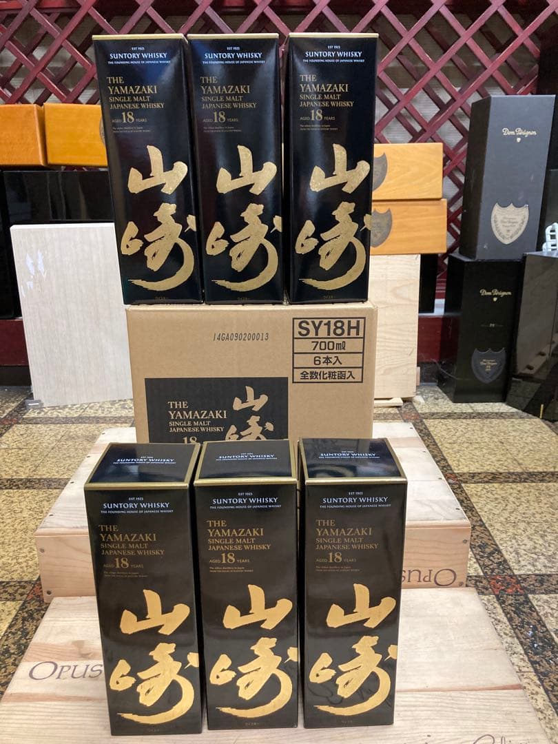 山崎18年専用カートン6枚 山崎18年専用段ボール1枚 セット（いずれも空箱）