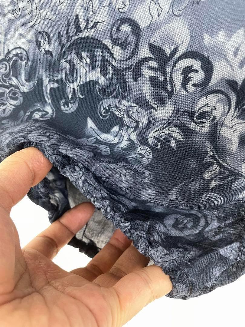 アラジンパンツ　タイパンツ【ゴム紐】4120ブラック　D291-9