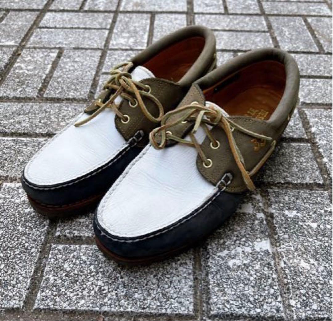 Timberland 3eye デッキシューズ モカシン革靴 ヌバックレアカラー