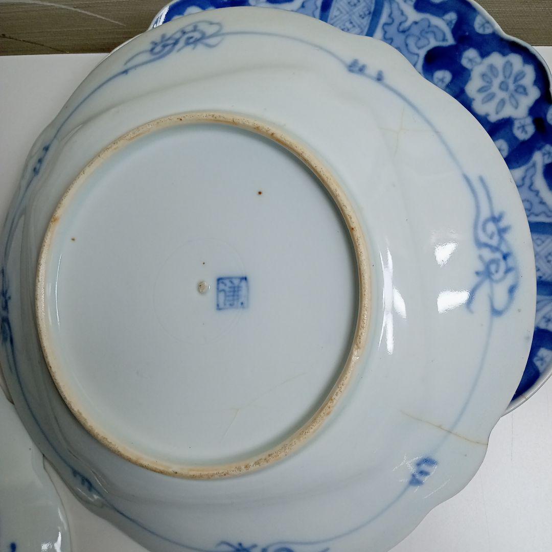 古伊万里　謙　染付　皿5枚　F−284