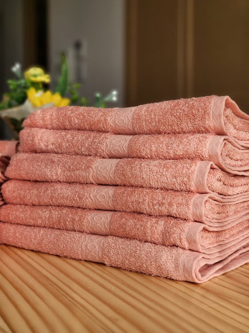 泉州タオル 高級綿糸サーモンピンクフェイスタオルセット20枚 タオル新品 まとめ
