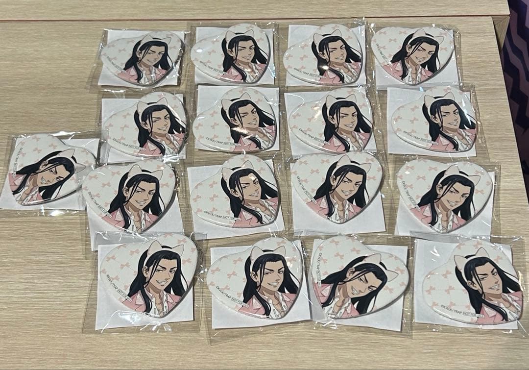 東京リベンジャーズ ナンジャタウン こしあん賞 ハート缶バッジ 場地圭介