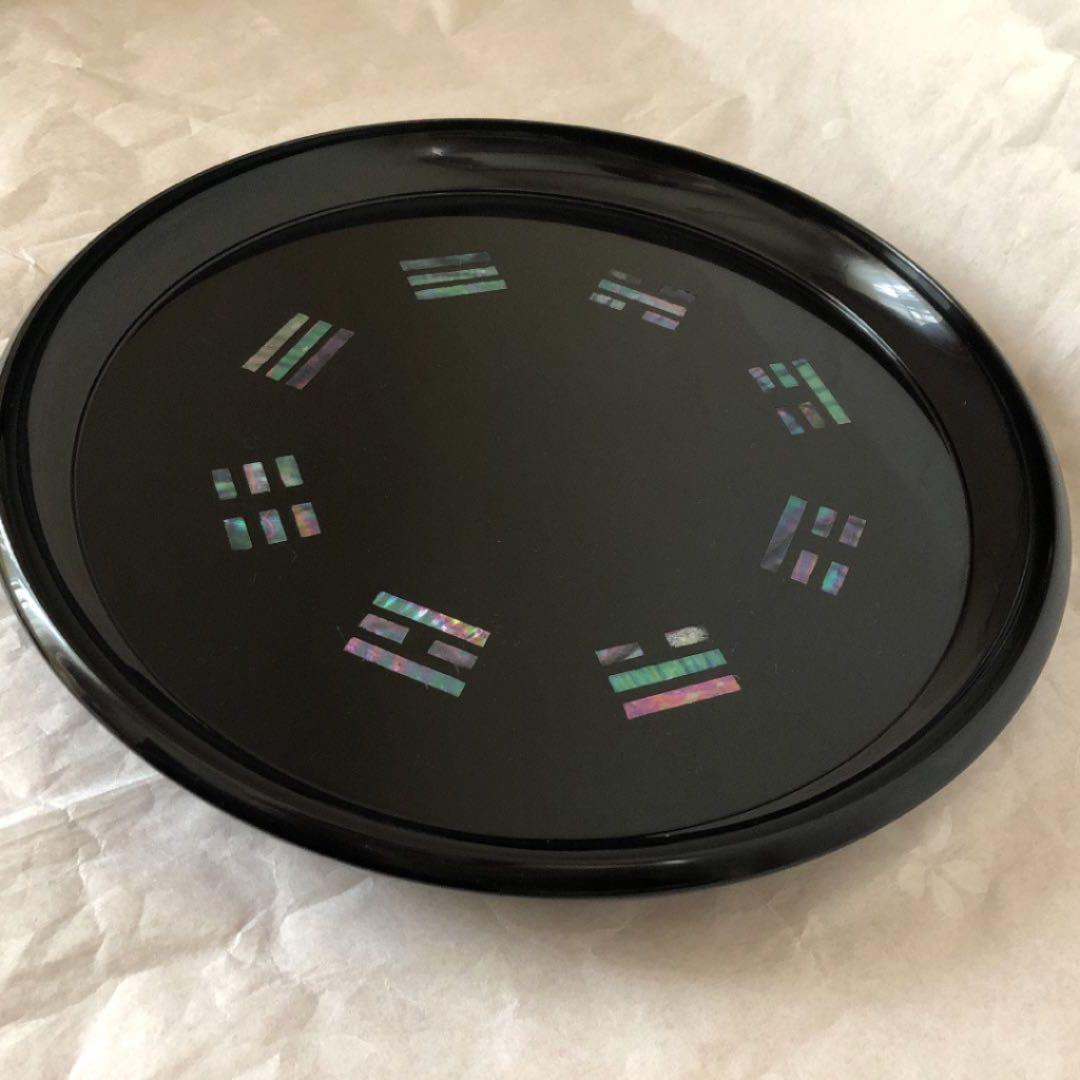 八卦盆　青貝螺鈿　真塗　乱盆　玄々斎好　裏千家　茶道具