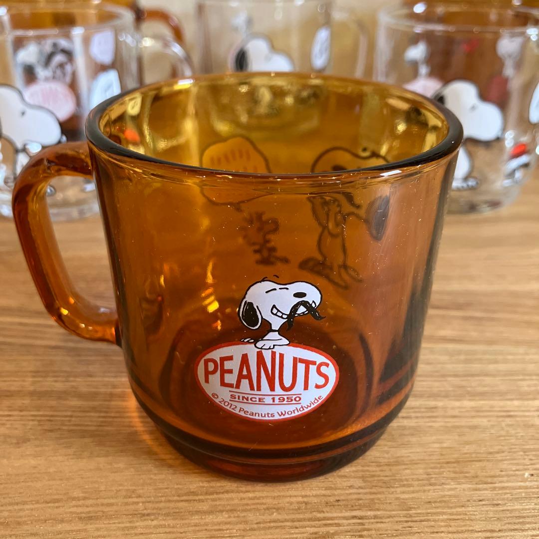 デュラレックス　スヌーピー　ガラスマグカップ 新品未使用　6個セット