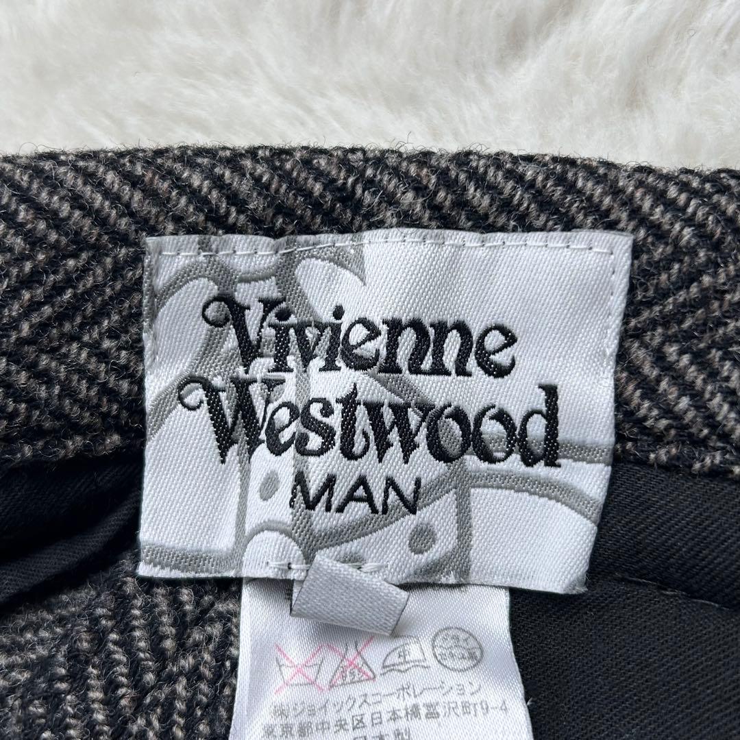 極美品✨ヴィヴィアンウエストウッドマン サルエルパンツ ヘリンボーン グレー S