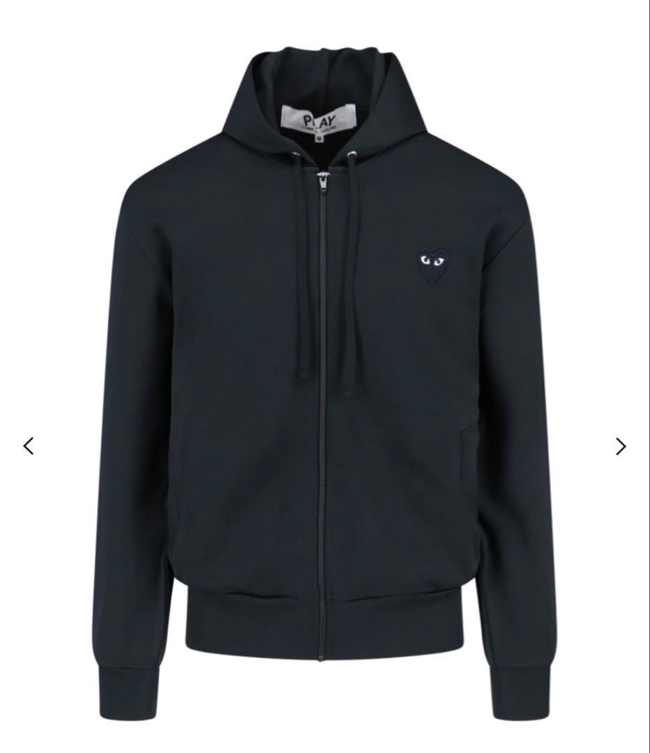 コム デ ギャルソン プレイロゴ刺繍ジップパーカー