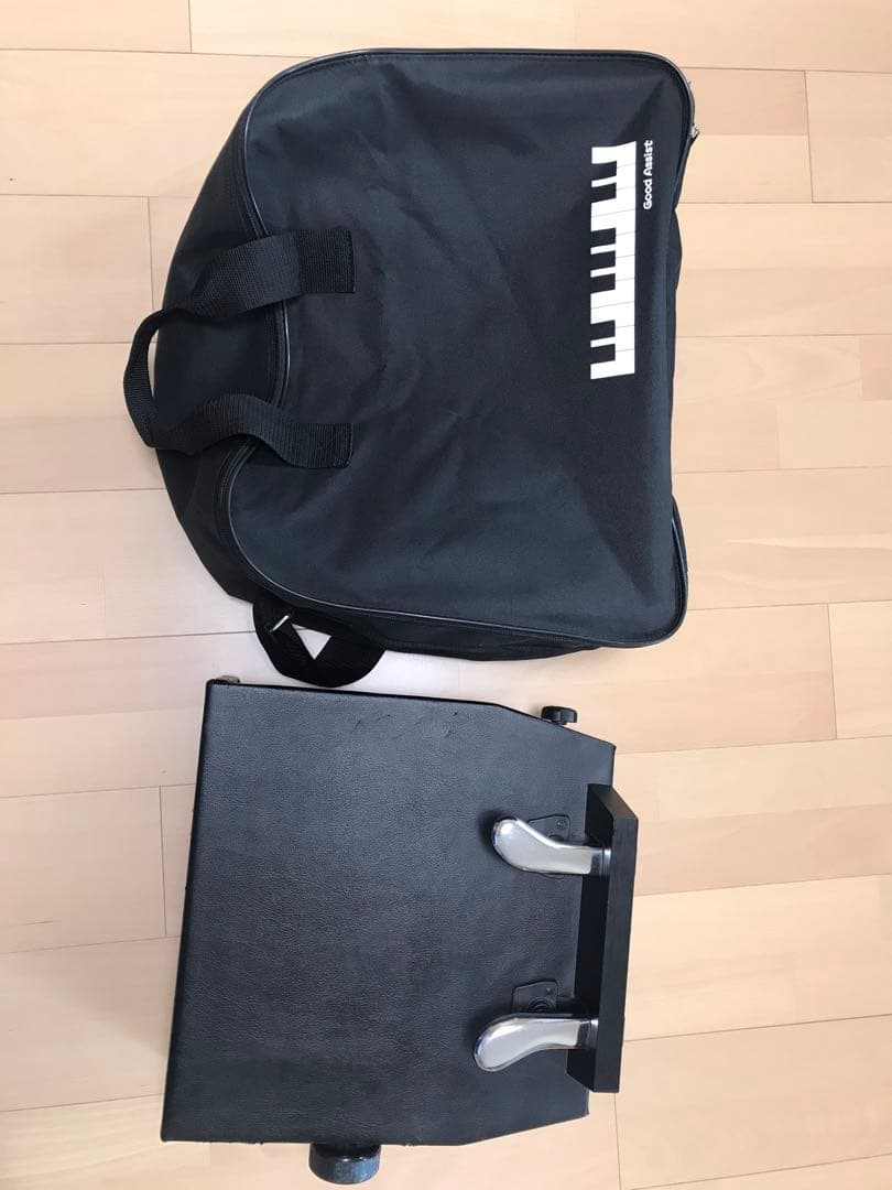 （甲南）ピアノ補助ペダル、足台KP-DX　【ブラック】ペダルキャリングバッグ