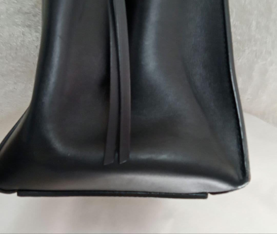 美品 CÉLINE セリーヌ エッジ ブラック レザー ハンドバッグトートバッグ