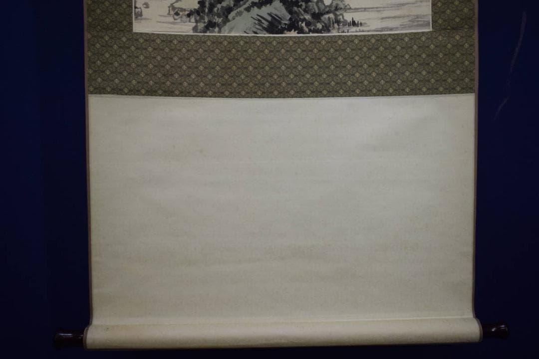 不詳/作者不詳/中国画/谿山翠靄/山水図/布袋屋掛軸HJ-728