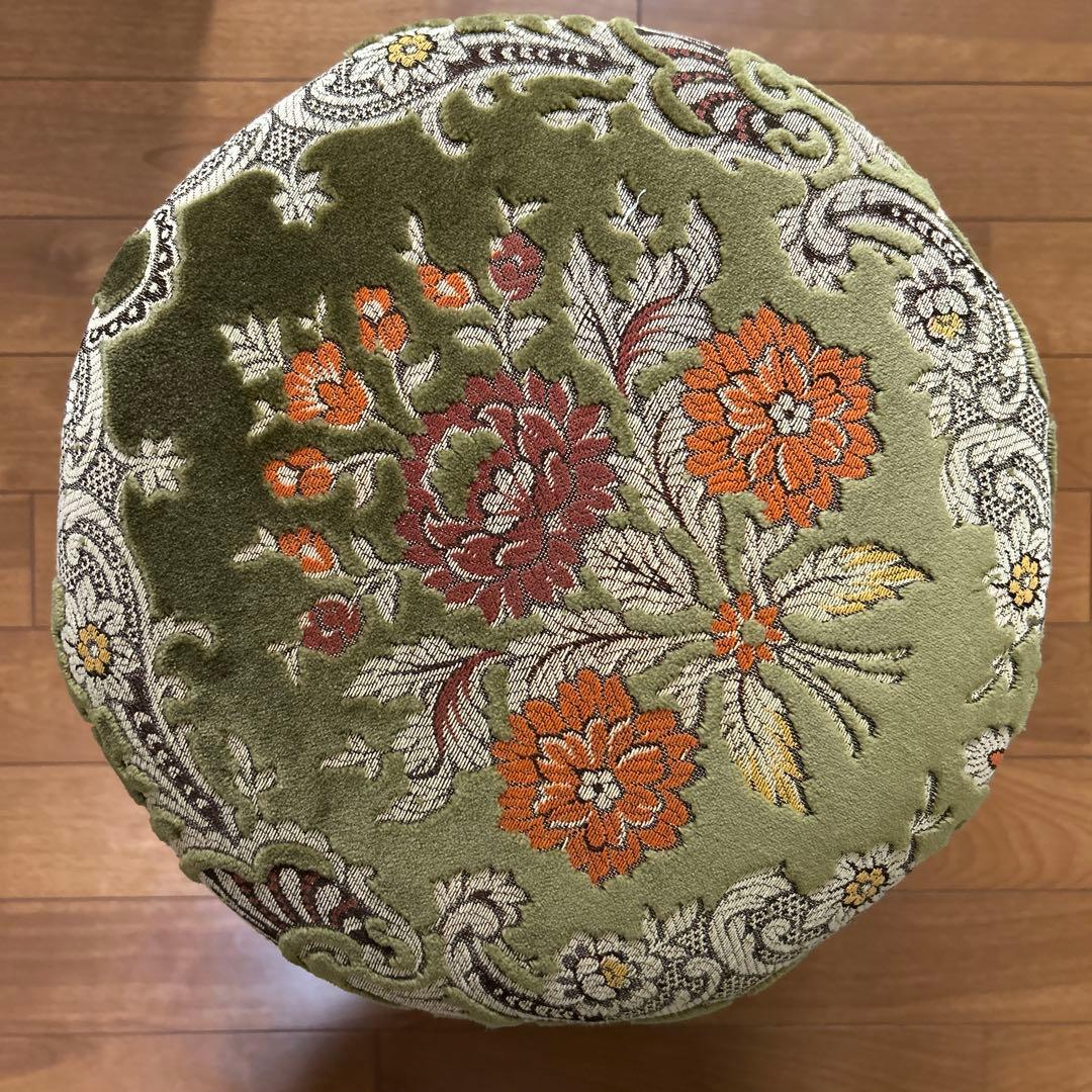 ゴブラン織調ウッドスツール