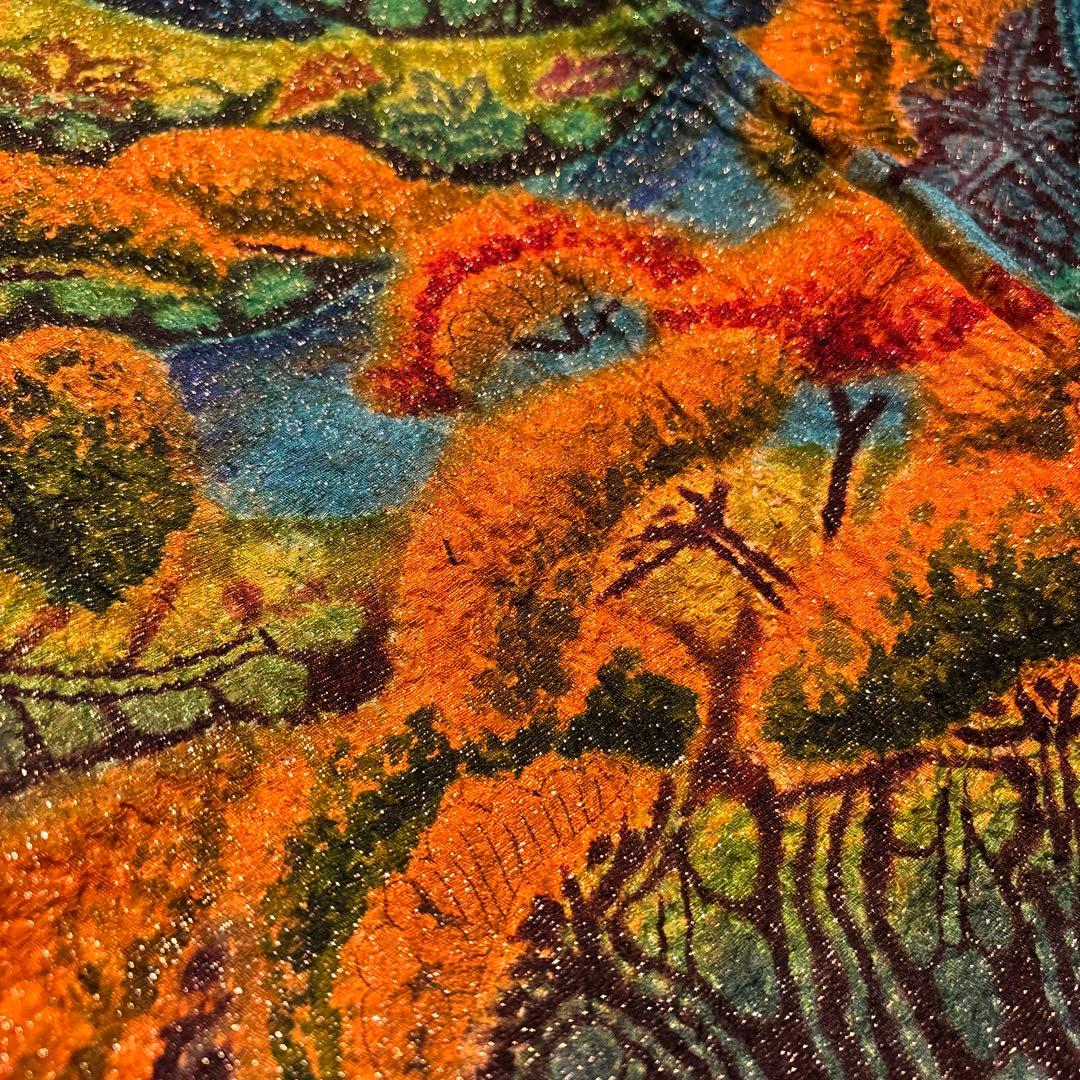 【1/1】振袖（作家物）☆風景画（紅色）