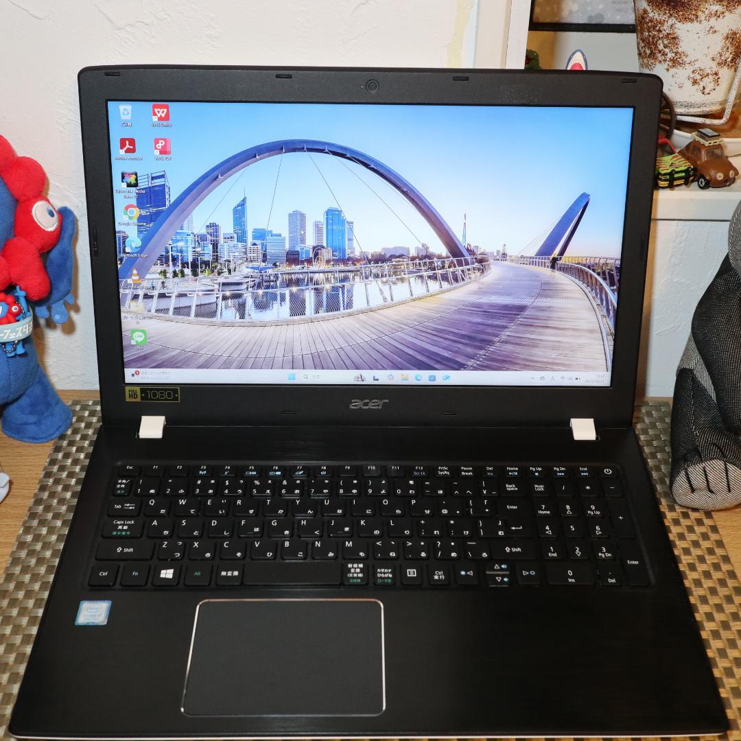 Win11公式対応8世代i7/メ16G/新品SSD/DVD/無線/カメラ/FHD