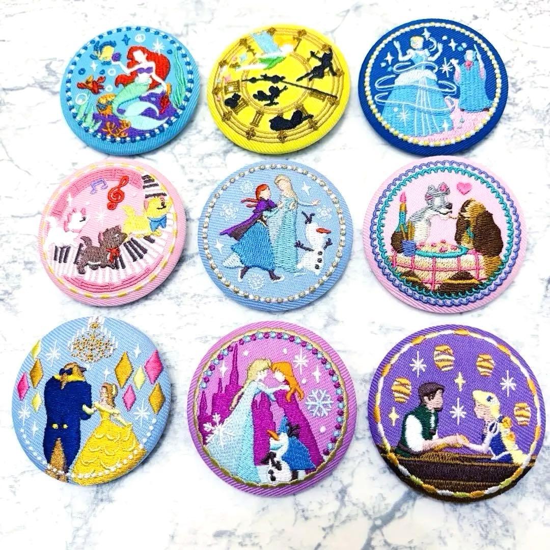 ディズニー 刺繍缶バッジ
