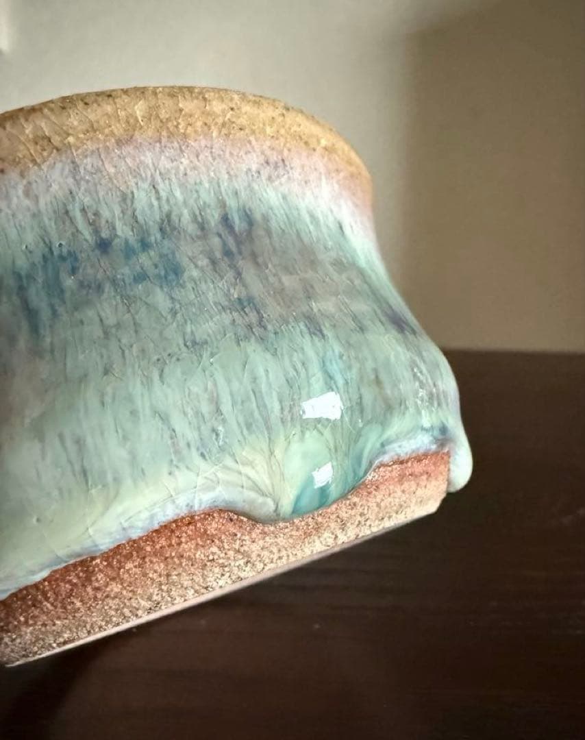 民藝 会津本郷焼 宗像窯 七代目 宗像亮一 ぐい呑 酒器 在銘