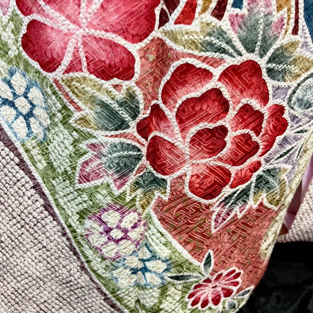 ■逸品■総絞り■古典御所車模様■正絹振袖フルセット■成人式結婚式■振袖一式