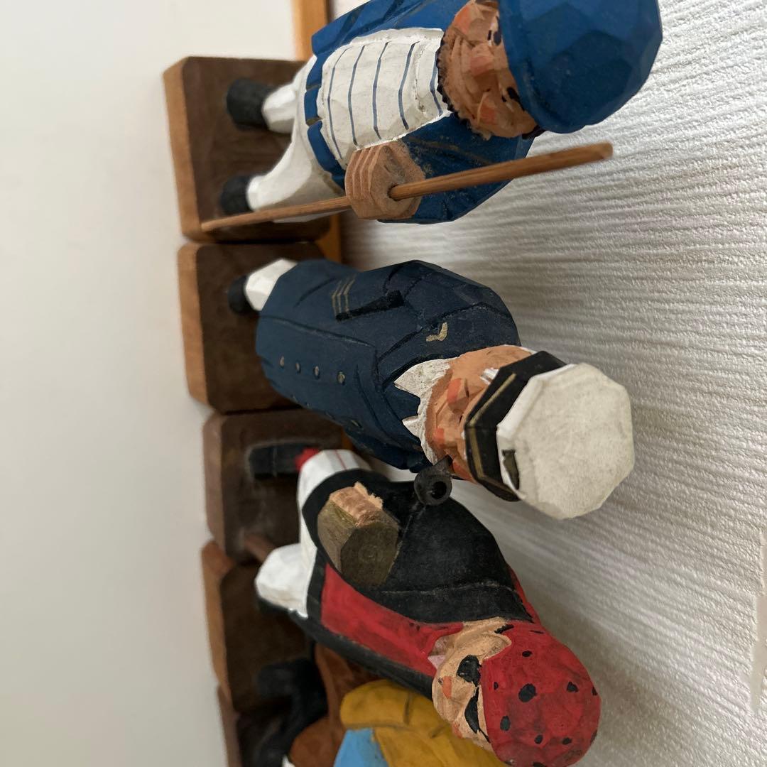 海洋キャラクター 木製彫刻 セット