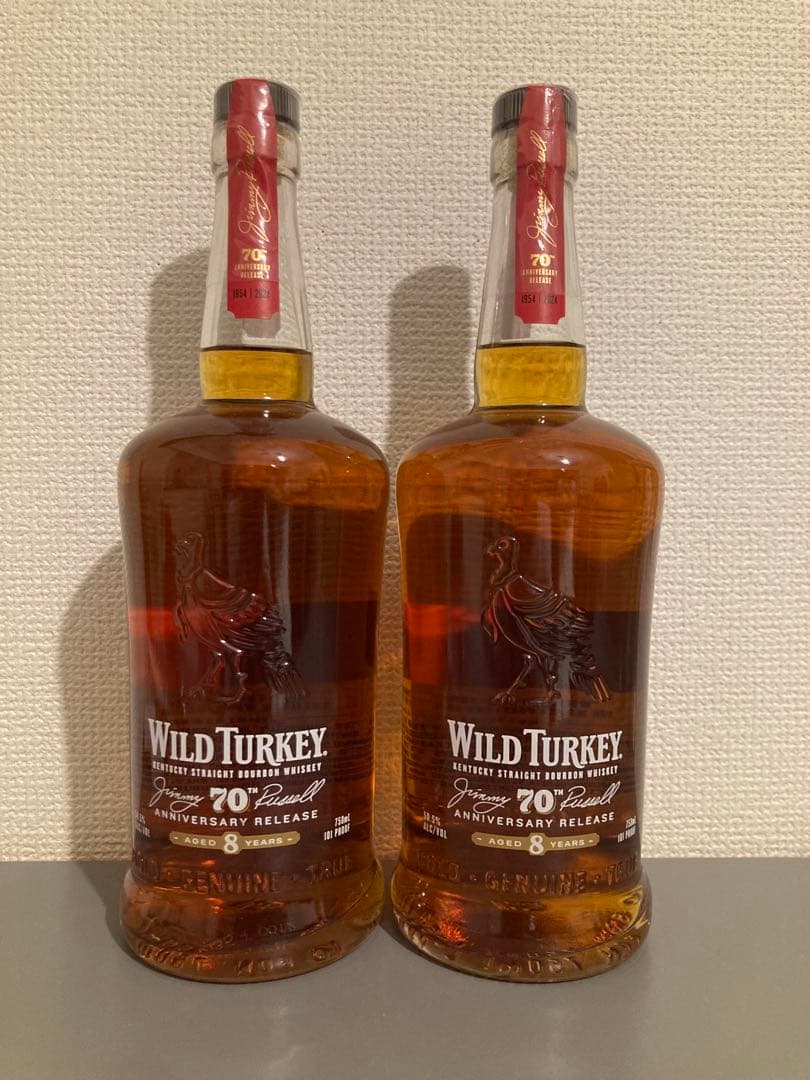 【2本セット】ワイルドターキー8年 70周年記念ボトル