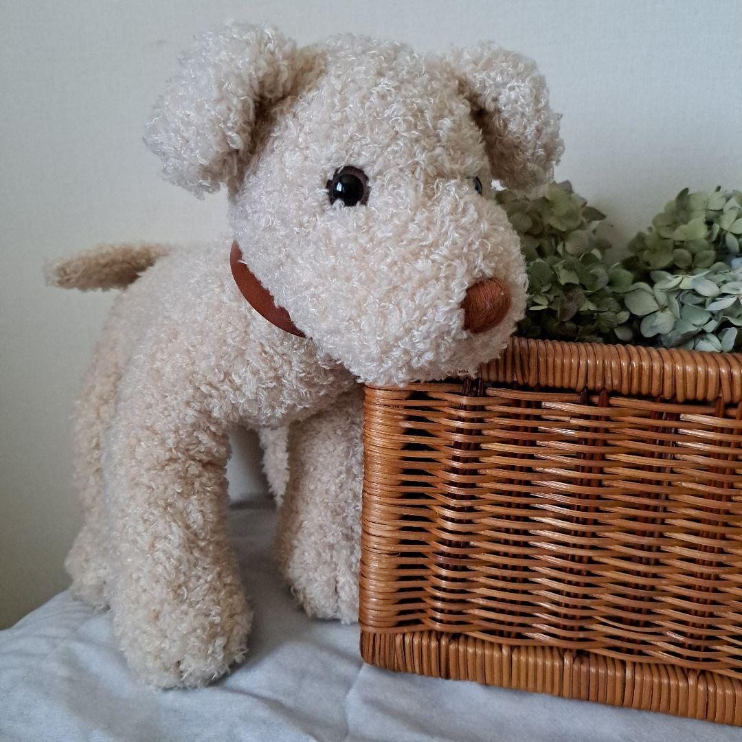 アフタヌーンティー　犬　レア　ぬいぐるみ　首輪付き　エアデールテリア　インテリア