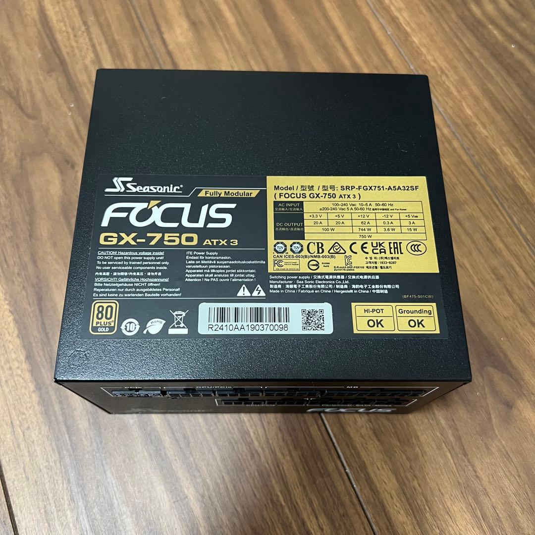 Seasonic FOCUS GX-750 750W 電源ユニット