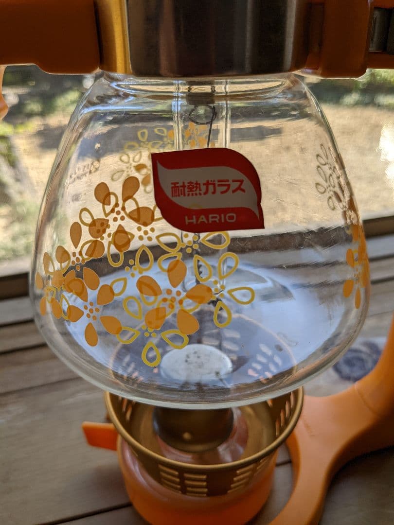 花柄 コーヒーサイフォン ハリオ レトロ コーヒーメーカー