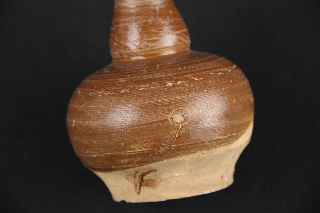 中国　明清時代 褐釉小壺 古民窯 福建窯 唐物 中国古玩 EU11-7