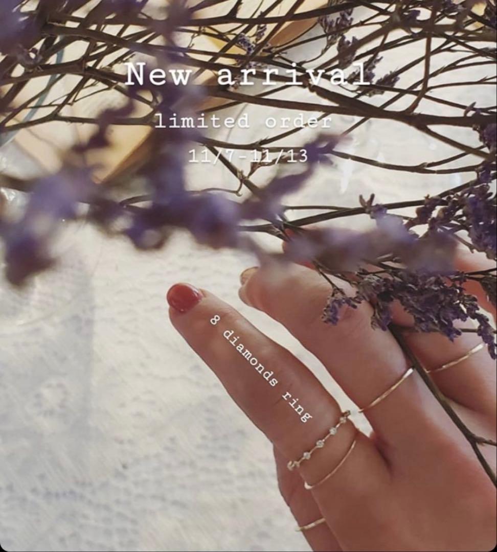 lui jewelry 8 diamonds ring 13号