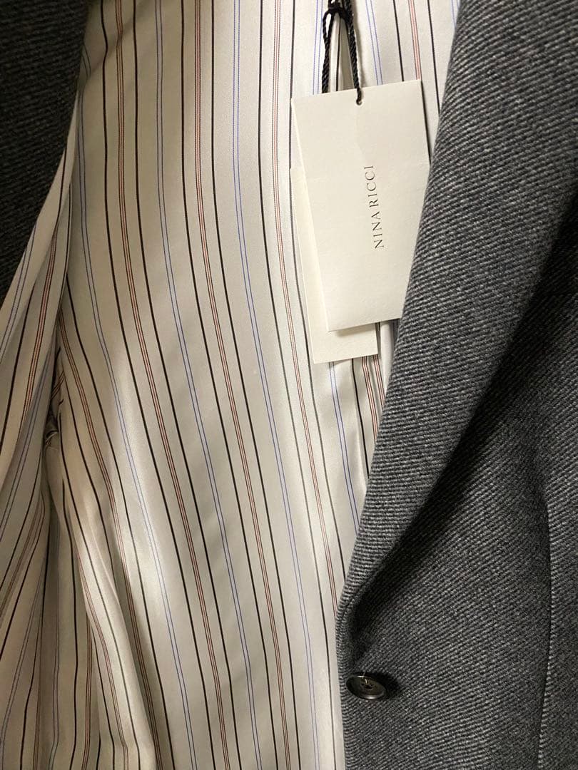 新品✨NINA RICCI チェスターコート ロング丈 ２つボタン グレー 36