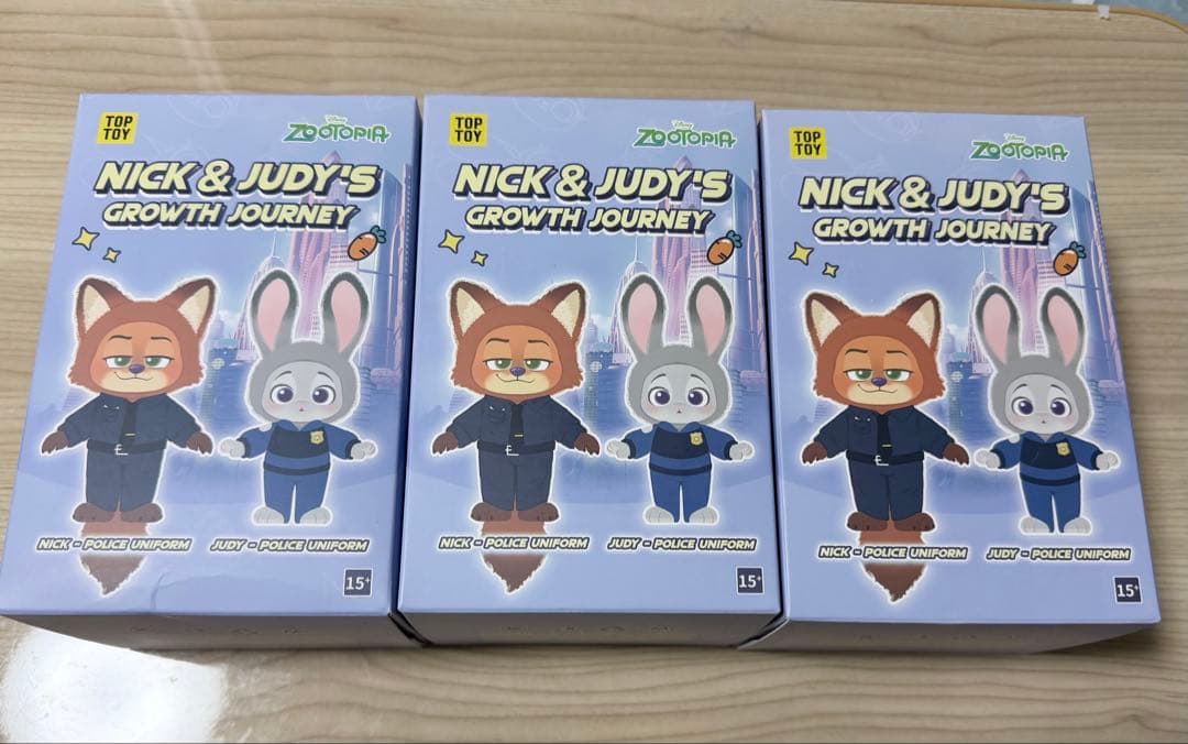 新品未開封 TOPTOY ディズニー ズートピア2 ニックとジュディ 3箱セット