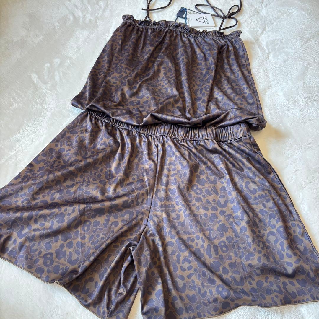 【muta marine】クールタッチショートロンパース レオパード柄