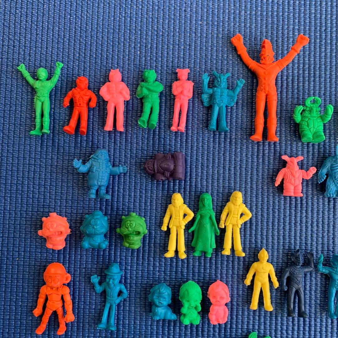 【昭和レトロな消しゴム当時物】仮面ライター、ウルトラマンプロレス、ドラえもん