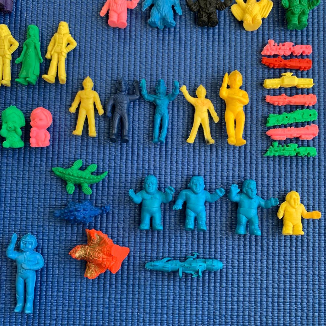 【昭和レトロな消しゴム当時物】仮面ライター、ウルトラマンプロレス、ドラえもん