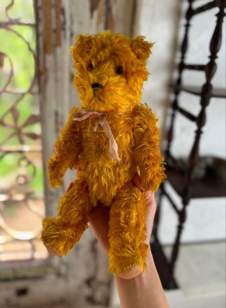 フランスアンティーク とっても優しいお顔の綺麗なゴールドベア