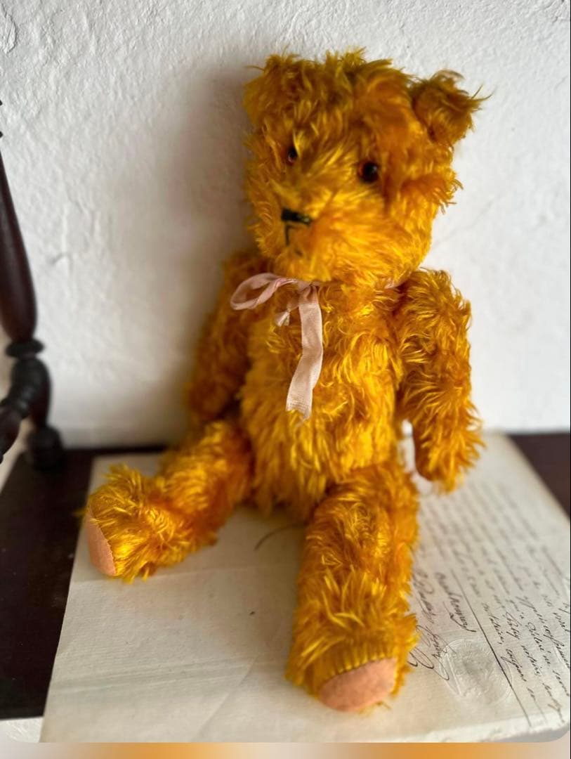 フランスアンティーク とっても優しいお顔の綺麗なゴールドベア