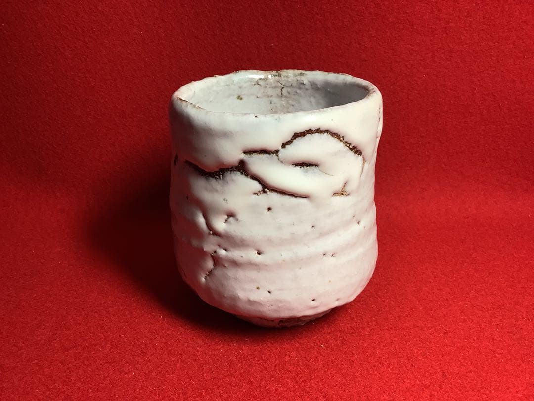 岩萩筒茶碗　渋谷泥詩　筒茶碗【新品未使用】