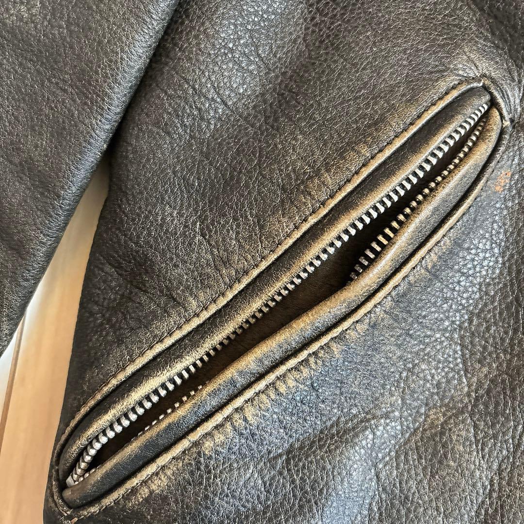 foorstep ライダース　革ジャン　牛革　エイジング　ヴィンテージ　Mサイズ