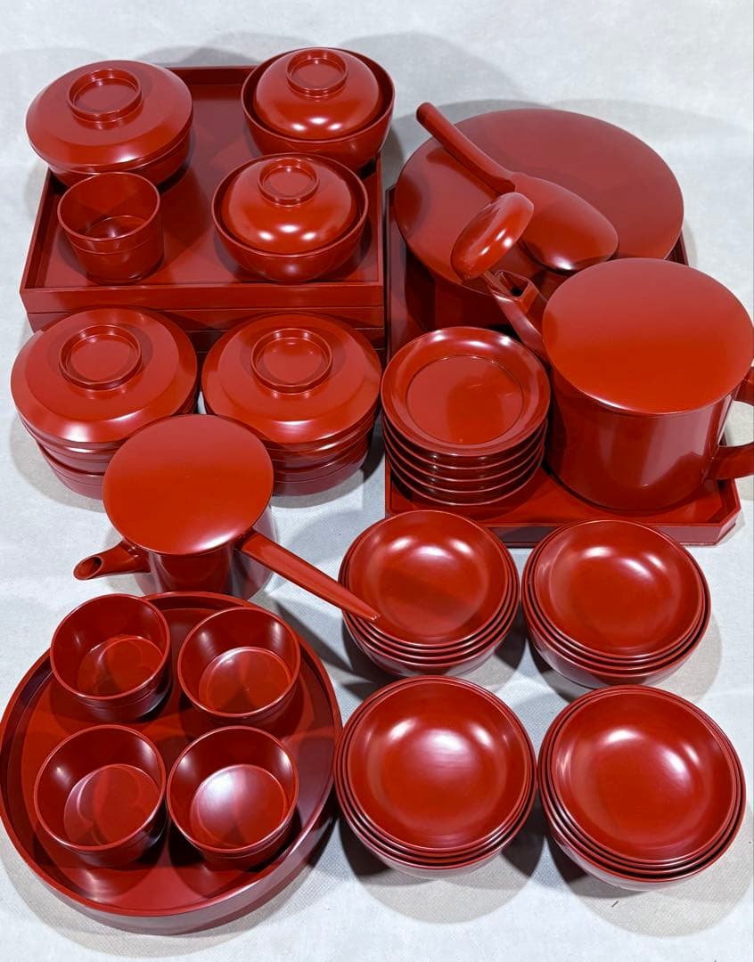 天然木　朱塗　懐石道具セット　美品　茶道具　懐石道具　送料込