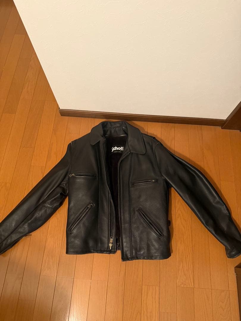 Schott シングルライダース ブラック 40