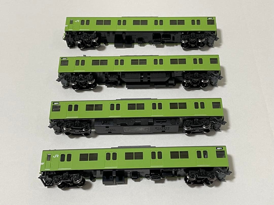 加工品 TOMIX 98422 103系 黒サッシ　ウグイス色　基本セット